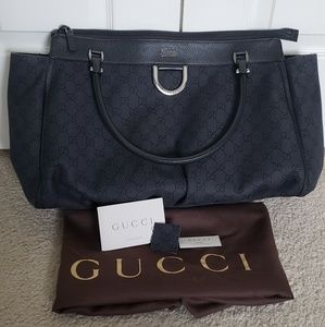 Gucci canvas shoulder bag
